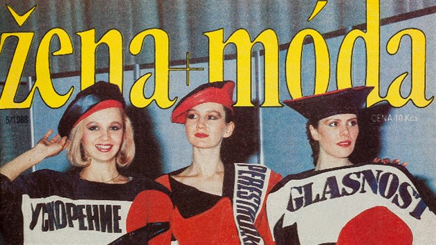 Titulní strana časopisu Žena a móda z listopadu 1988 Titulní strana časopisu Žena a móda z listopadu 1988