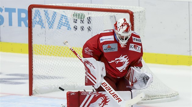 Třinecký gólman Patrik Bartošák Třinecký gólman Patrik Bartošák