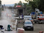 Zatímco se v Pivovarské ulici stále pracuje, byla otevřena křižovatka... Zatímco se v Pivovarské ulici stále pracuje, byla otevřena křižovatka...