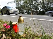 Místo tragické nehody v Lipnické ulici na okraji Přerova, kde řidič... Místo tragické nehody v Lipnické ulici na okraji Přerova, kde řidič...
