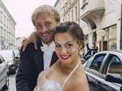 Jakub Vágner a Michaela Nováková při natáčení znělky pro StarDance X Jakub Vágner a Michaela Nováková při natáčení znělky pro StarDance X