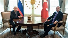 Setkání ruského prezidenta Vladimira Putina s jeho tureckým protjkem...