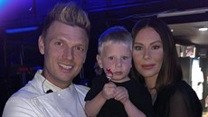 Nick Carter s manelkou Lauren a synem (12. kvtna 2019)