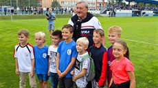 Momentka z oslav 115 let fotbalu v Prostjov, na snímku Antonín Panenka