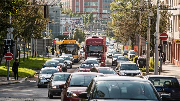 Centrum Zlna trp hust doprava.