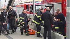 Na Boislavce spadl cestující  do kolejit metra
