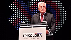 Exprezident Václav Klaus na ustavující sněm hnutí Trikolóra Exprezident Václav Klaus na ustavující sněm hnutí Trikolóra