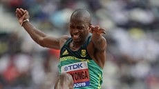 Luvo Manyonga v kvalifikaci dálkařů na mistrovství světa v Dauhá. Luvo Manyonga v kvalifikaci dálkařů na mistrovství světa v Dauhá.