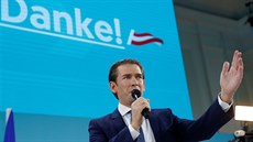 Top candidate of Peoples Party (OeVP) and former Chancellor Sebastian Kurz...
