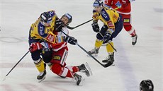 Srážka hráčů v duelu Zlín - Olomouc. Srážka hráčů v duelu Zlín - Olomouc.
