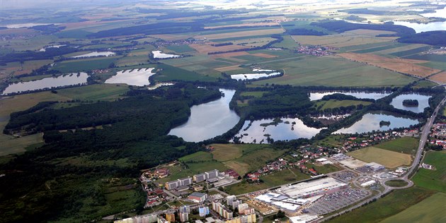 Vrbenské rybníky z ptaí perspektivy (rok 2007)