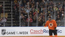 Otevený trénink hokejist Philadelphie ped utkáním NHL Global Series v...