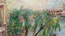 Oskar Kokoschka, Praha - Pohled z křížovnického kláštera, 1934 Oskar Kokoschka, Praha - Pohled z křížovnického kláštera, 1934