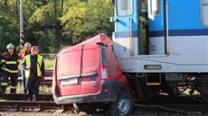 Pi sráce vlaku s automobilem na pejezdu v anov na Znojemsku zemeli dva...