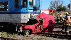 Při srážce vlaku s automobilem na přejezdu v Šanově na Znojemsku zemřeli dva... Při srážce vlaku s automobilem na přejezdu v Šanově na Znojemsku zemřeli dva...