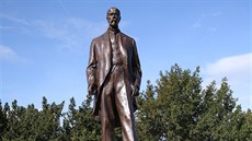 Hliněný model sochy T. G. Masaryka před rokem přímo před očima návštěvníků... Hliněný model sochy T. G. Masaryka před rokem přímo před očima návštěvníků...
