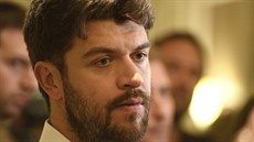 Obránce Brent Seabrook z Chicago Blackhawks se setkal v Praze s novináři. Obránce Brent Seabrook z Chicago Blackhawks se setkal v Praze s novináři.