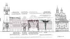 Vizualizace podoby na dostavnou ást Staromstské radnice.