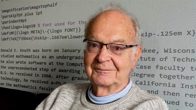 Donald Knuth, emeritní profesor informatiky na Stanfordově univerzitě Donald Knuth, emeritní profesor informatiky na Stanfordově univerzitě