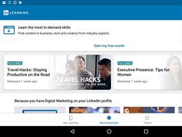 LinkedIn Learning je vzdělávací aplikace, propojená se sítí LinkedIn.