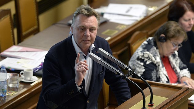 Poslanec Pavel Juek (ANO) pi vystoupen na schzi Poslaneck snmovny (17. jna 2019).