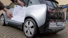 Elektromobil BMW i3 s protokolem z měření emisí. Elektromobil BMW i3 s protokolem z měření emisí.