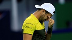 Matteo Berrettini v semifinále turnaje v anghaji.