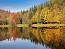 Podzimní pohled na přírodní koupaliště v Dolní Žlebu u Šternberka. Podzimní pohled na přírodní koupaliště v Dolní Žlebu u Šternberka.