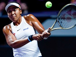 Japonsk tenistka Naomi sakaov na Turnaji mistry v en-enu.