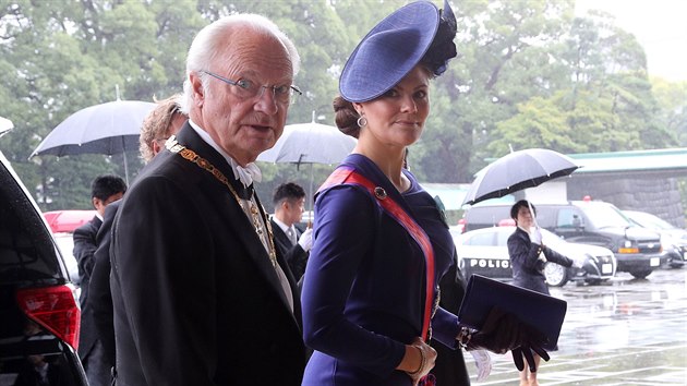 vdsk Krl Carl XVI Gustaf a korunn princezna Victoria na korunovaci japonskho csae (Tokio, 22. jna 2019)