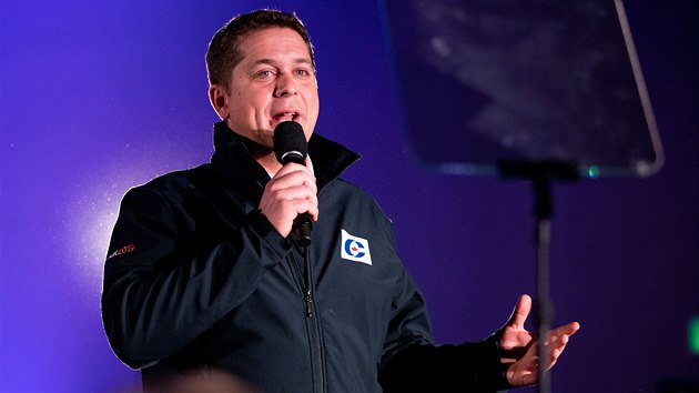 Ldr kanadskch konzervativc Andrew Scheer (uprosted, 20. jna 2019)