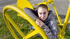 Cyklistka Nikola Nosková v říjnu 2019 Cyklistka Nikola Nosková v říjnu 2019