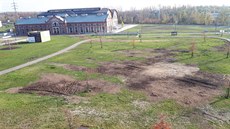 Z plochy u Trojhalí zůstalo po odjezdu atrakcí oraniště. Z plochy u Trojhalí zůstalo po odjezdu atrakcí oraniště.
