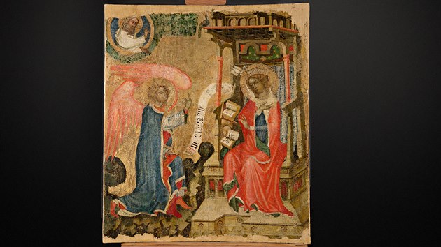 Obraz Zvstování pann Marii z dílny Vyebrodského mistra