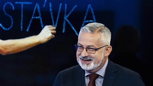 Odborov f uitel Frantiek Dobk v diskusnm poadu Rozstel. (5. listopadu 2019)