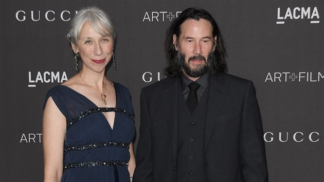 Alexandra Grantov a Keanu Reeves na LACMA Art and Film Gala (Los Angeles, 2. listopadu 2019)