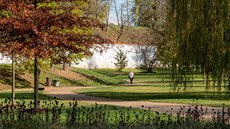 Park sousedí s pardubickým zámkem. (7. listopadu 2019) Park sousedí s pardubickým zámkem. (7. listopadu 2019)