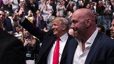 Na galaveer UFC 244 v New Yorku zavítal i prezident USA Donald Trump, vedle...