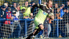 Plzeňský útočník Michael Krmenčík slaví gól do sítě Chlumce nad Cidlinou. Plzeňský útočník Michael Krmenčík slaví gól do sítě Chlumce nad Cidlinou.