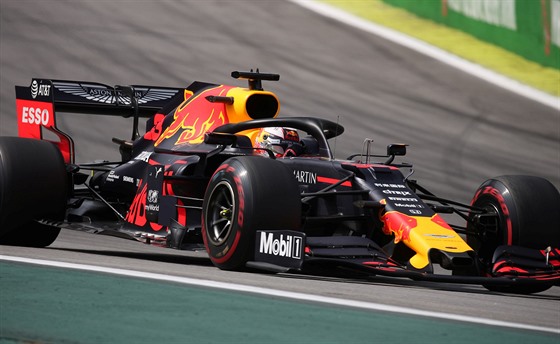 Max Verstappen z Red Bullu bhem Velké ceny Brazílie formule 1.