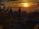 Podvečerní pohled na město Šternberk. Podvečerní pohled na město Šternberk.