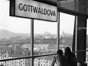 Výhled z dnešního Vyšehradu,dříve stanice Gottwaldova