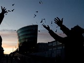 V Liberci si výročí Listopadu 1989 připomněli studenti místní univerzity už ve... V Liberci si výročí Listopadu 1989 připomněli studenti místní univerzity už ve...