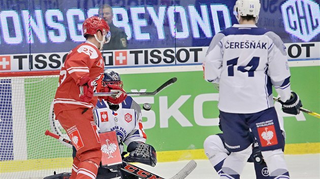 Zpas Ligy mistr Plze vs.  Lausanne. Zasahuje domc brank Dominik Frodl.