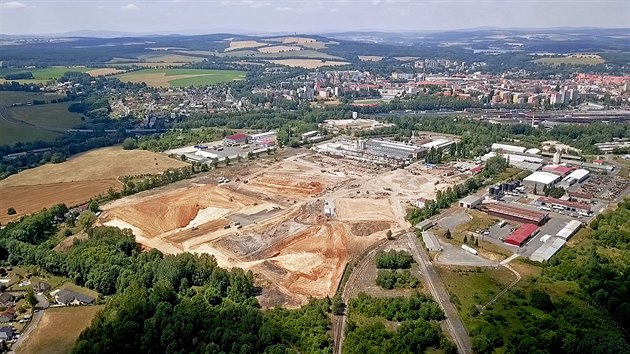 Stavba nov prmyslov haly v arelu bvalch strojren na vdskm vrchu.