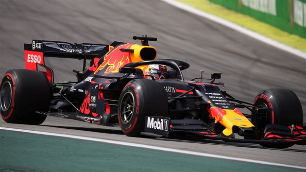 Max Verstappen z Red Bullu bhem Velk ceny Brazlie formule 1.