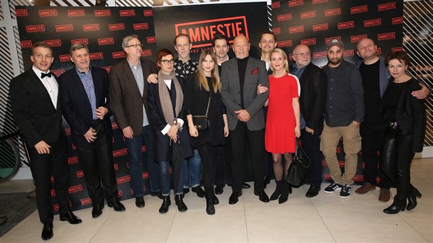 Marek Vaut, Natalia Germani, Juraj Baa, Marek Majesk a dal na premie filmu Amnestie ve Slovanskm dom (12. listopadu 2019)