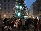Dnes byl slavnostně rozsvícen vánoční strom před Kostelem sv. Antonína Paduánského na Strossmayerově náměstí v Praze 7-Holešovicích. Atmosféra na místě akce byla vánoční - popíjelo se svařené víno, prskaly prskavky, hrála žesťová kapela a všichni si to n Dnes byl slavnostně rozsvícen vánoční strom před Kostelem sv. Antonína Paduánského na Strossmayerově náměstí v Praze 7-Holešovicích. Atmosféra na místě akce byla vánoční - popíjelo se svařené víno, prskaly prskavky, hrála žesťová kapela a všichni si to n