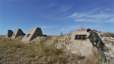 Oblast známá jako Semipalatinský jaderný polygon, ve které Sovětský svaz... Oblast známá jako Semipalatinský jaderný polygon, ve které Sovětský svaz...