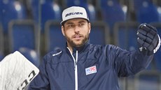 Ondřej Pavelec na tréninku prvoligových hokejistů Ústí nad Labem. Ondřej Pavelec na tréninku prvoligových hokejistů Ústí nad Labem.